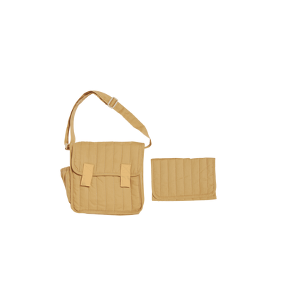 Dinkum Dolls honey changing bag with shoulder strap and matching foldable changing mat for imaginative doll play
