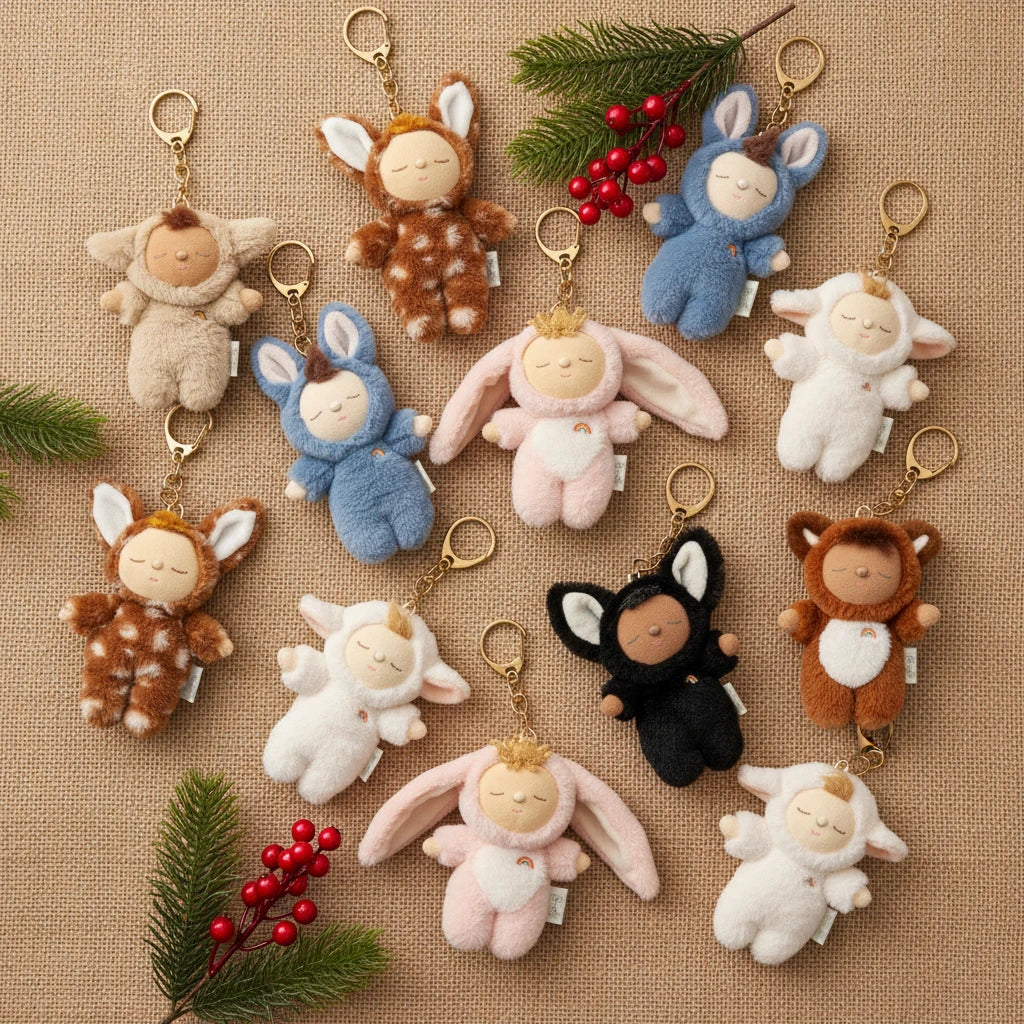ゆきそら様　3点セット　ヌビバック＆ポーチ＆チャーム　コヤンイサムチョン　ルミ Cozy Bag Charm - Cat Nox by Olli Ella UK