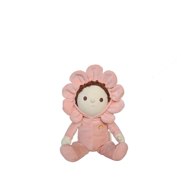 Plush toy with a flower design on a white background