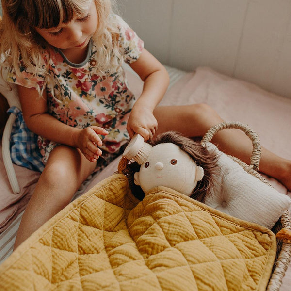Organic Cotton Strolley Bedding Set - Mustard