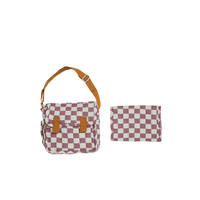 Carrie Convertible Changing Set - Plum Check