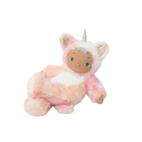 Plush toy with unicorn design on a white background