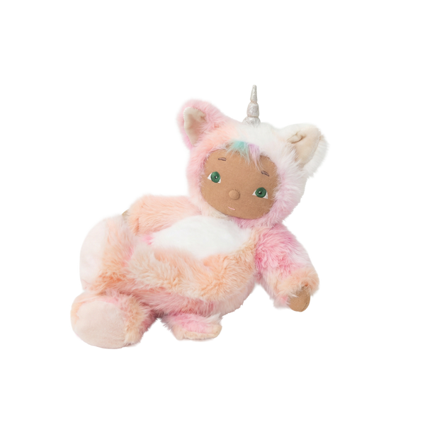 Plush toy with unicorn design on a white background