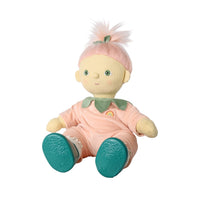 Dream Dinkum doll Piper Peach with pink hair wearing a peach outfit and green shoes from Dinkum Dolls by Olli Ella