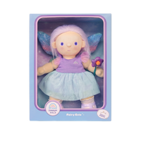 Fairy-themed doll in a box with a purple and blue color scheme