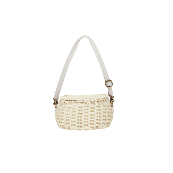 Mini Chari Rattan Bag - Chalk