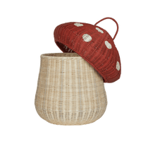 Mushroom Storage Basket - Red
