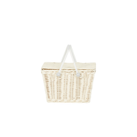 Piki Rattan Basket - Chalk