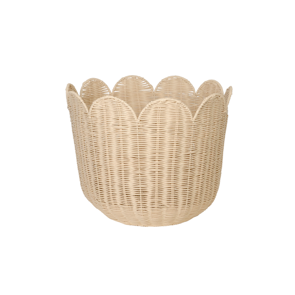 Rattan Tulip Basket - Nude