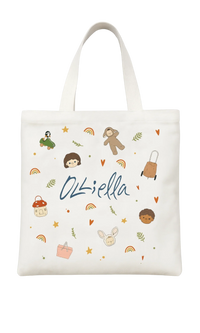 Tote Bag with multi coloured prints
