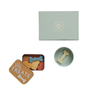 Olli Ella Dinkum Dog Goodie Set - bones and treats accessory pack with aqua box