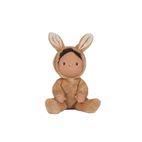 Dinky Dinkums bunny doll in a soft tan plush suit with long ears and a sweet embroidered face seated against a plain background