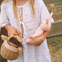Dinky Dinkums Fluffle Family - Bella Bunny - Rose Pink