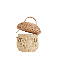 Rattan Mushroom Basket - Natural