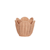 Rattan Lily Basket Set - Seashell Pink