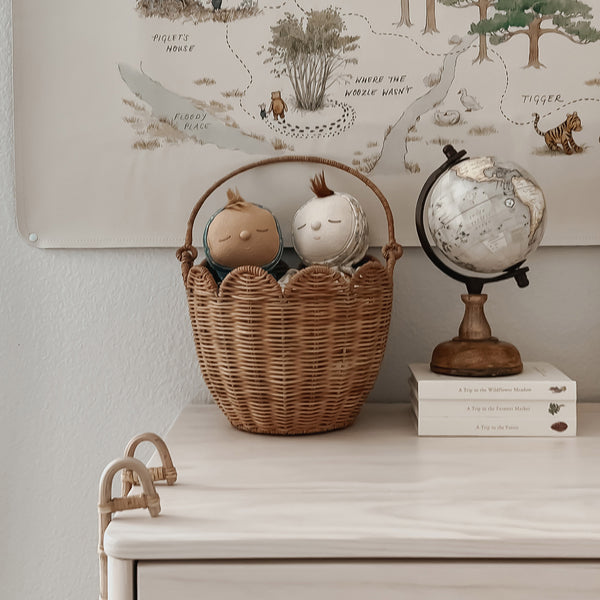 Rattan Tulip Carry Basket - Natural