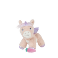 Pink plush Dinkum Unicorn with a purple horn lavender wings soft pastel mane and hooves from Dinkum Pets for imaginative play and cuddles