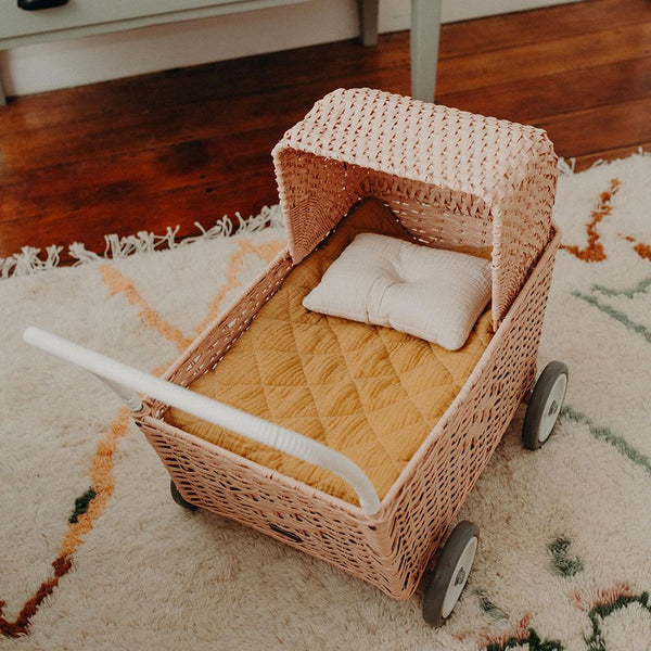 Organic Cotton Strolley Bedding Set - Mustard