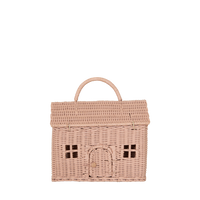 Rattan Casa Clutch - Rose