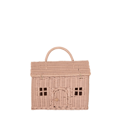 Rattan Casa Clutch - Rose