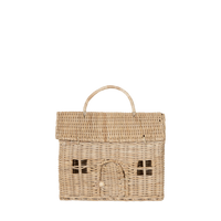 Rattan Casa Clutch - Straw