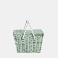Piki Rattan Basket - Mint