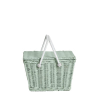 Piki Rattan Basket - Mint
