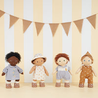 Dinkum Dolls Cotton Una Rainbow Dress Set - Ivory
