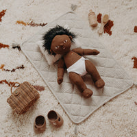 Organic Cotton Muslin Strolley Bedding Set - Seafoam