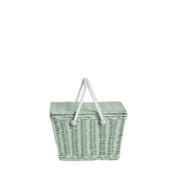 Piki Rattan Basket - Mint