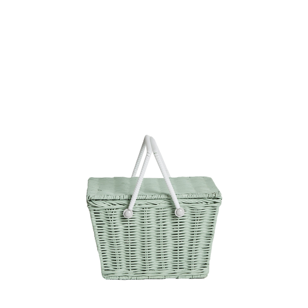 Piki Rattan Basket - Mint