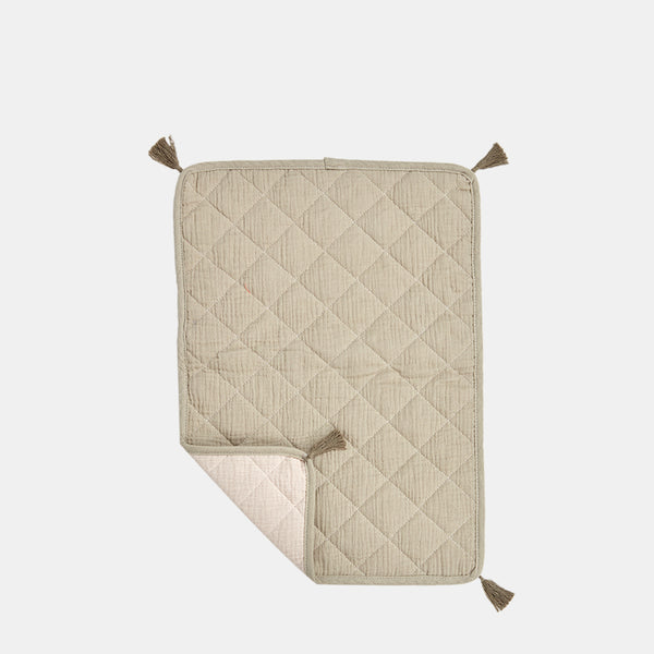 Organic Cotton Muslin Strolley Bedding Set - Seafoam