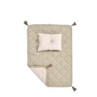 Organic Cotton Muslin Strolley Bedding Set - Seafoam