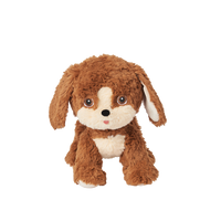 Dinkum Pets Buddy plush puppy toy with soft brown fur cream markings floppy ears and a sweet friendly expression for imaginative play