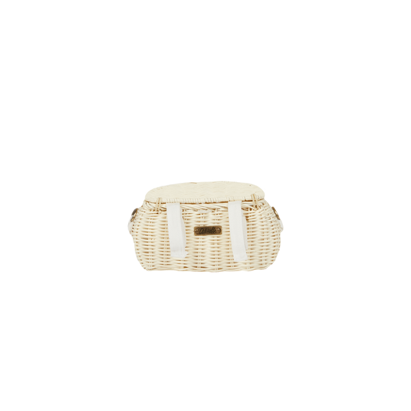 Mini Chari Rattan Bag - Chalk