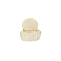 Mini Chari Rattan Bag - Chalk