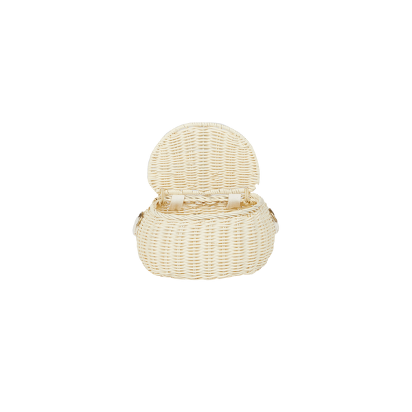 Mini Chari Rattan Bag - Chalk