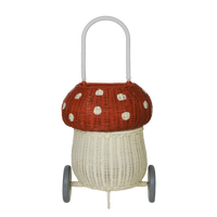 Rattan Mushroom Luggy - Red