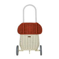 Rattan Mushroom Luggy - Red