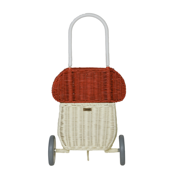 Rattan Mushroom Luggy - Red