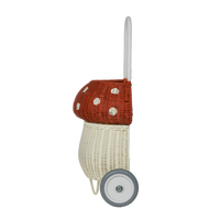 Rattan Mushroom Luggy - Red