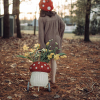 Rattan Mushroom Luggy - Red