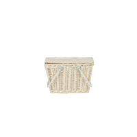 Piki Rattan Basket - Chalk