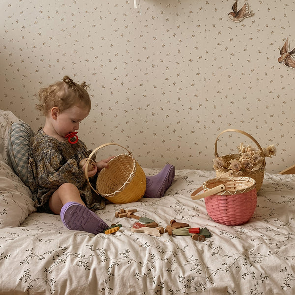 Blossom Basket Small - Raspberry