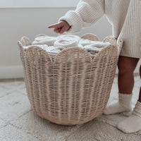 Rattan Tulip Basket - Nude