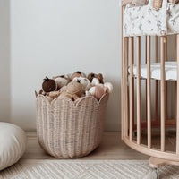 Rattan Tulip Basket - Nude