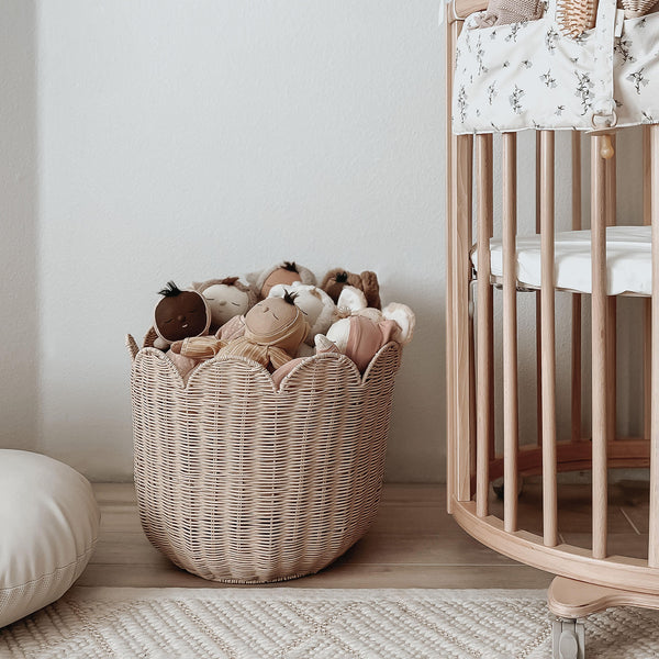Rattan Tulip Basket - Nude